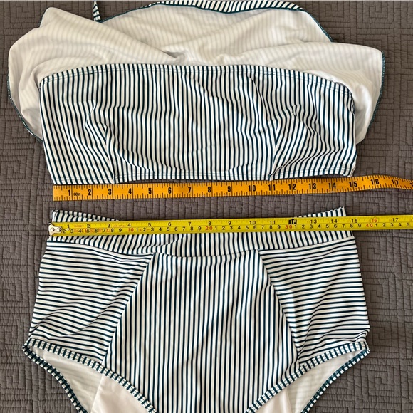 Bandeau Bikini Top High Waisted Cheeky Swimsuit - Picture 5 of 11